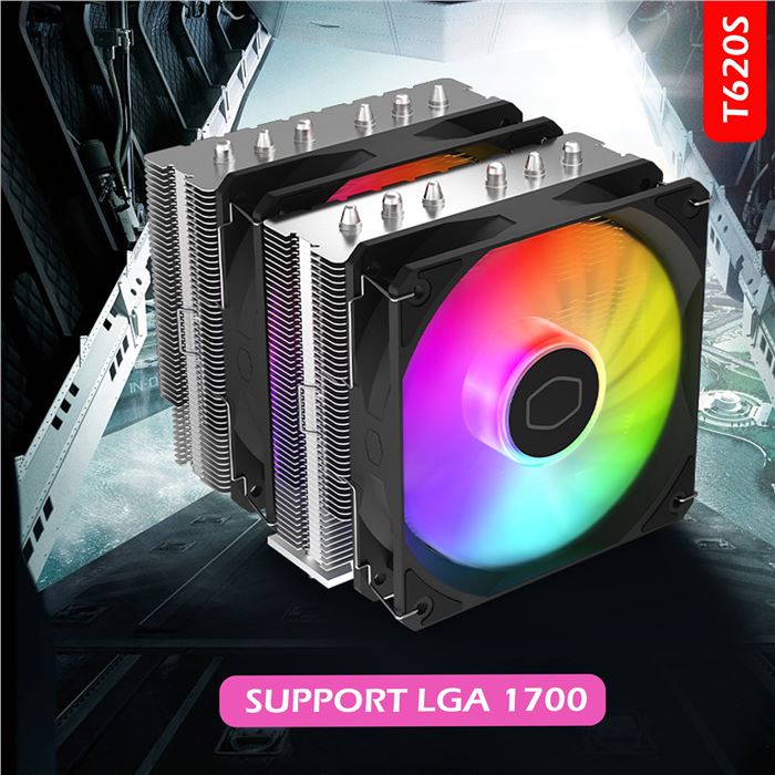 خنک کننده پردازنده کولر مستر مدل T620s ARGB LGA1700 - 6