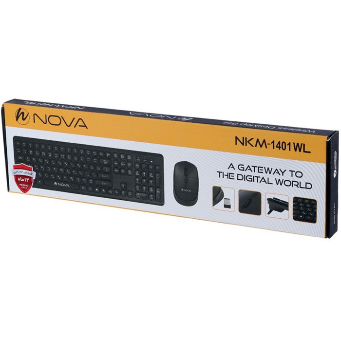 کیبورد و ماوس (کمبو) بی سیم نوا NKM-1401WL - 8