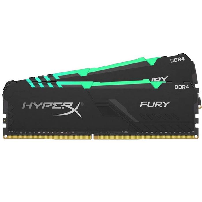 رم کینگستون سری HyperX Fury RGB با ظرفیت 16 گیگابایت و فرکانس 3200 مگاهرتز 