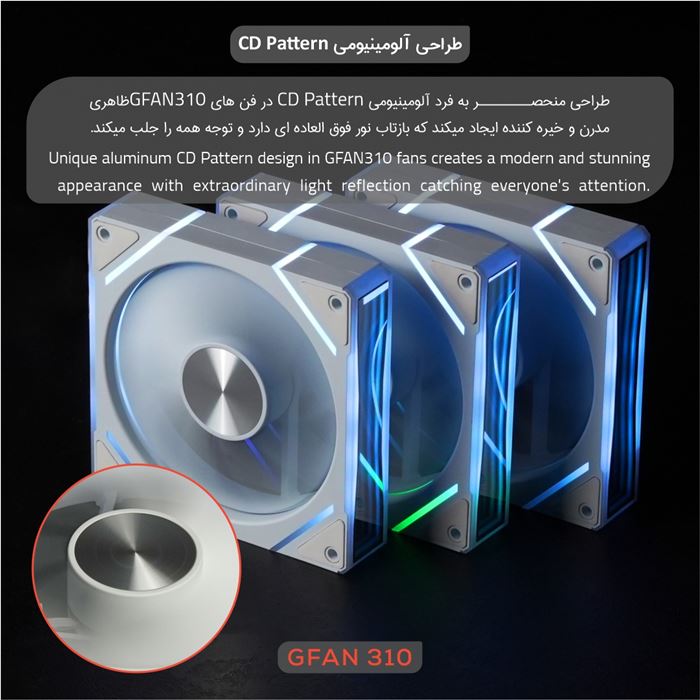 فن کیس تسکو مدل GFAN 310 Skadi Lumina 3IN1 - 6