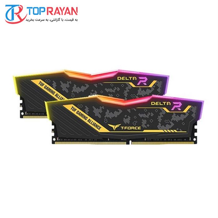 رم تیم گروپ سری T-Force TUF Delta RGB با ظرفیت 32 گیگابایت و فرکانس 3200 مگاهرتز - 4