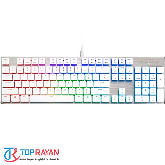 کیبورد گیمینگ کولرمستر مدل SK650 White - 2