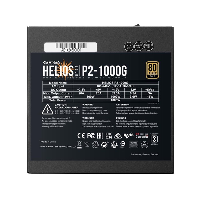 پاور کامپیوتر گیم دیاس  HELIOS P2-1000G - 3