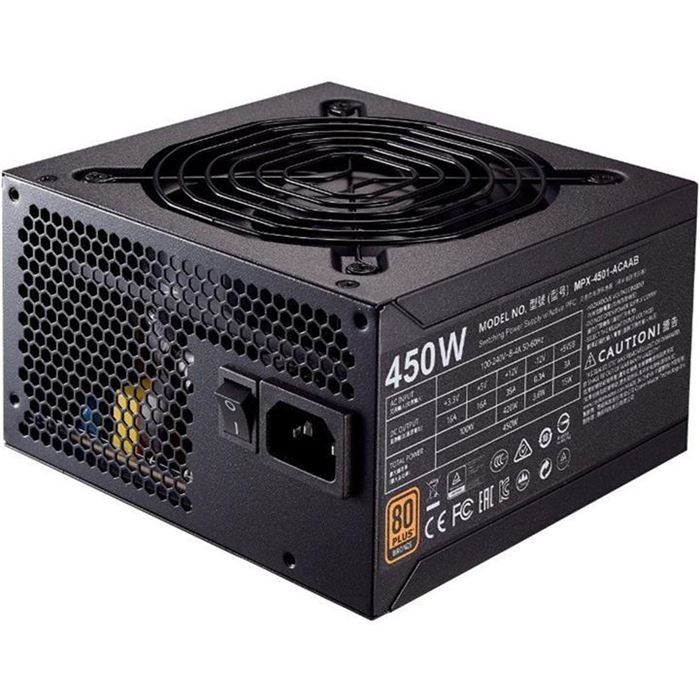 منبع تغذیه کامپیوتر کولر مستر مدل MWE Bronze 450