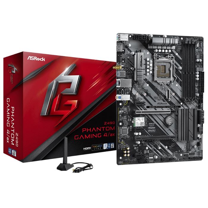 مادربرد ازراک مدل Z490 Phantom Gaming 4/ax سوکت 1200