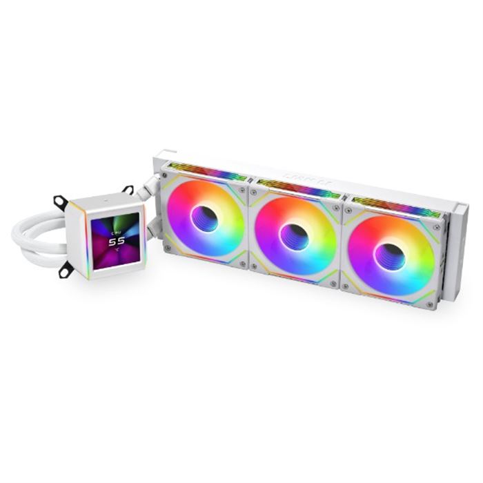کولر پردازنده مایع لیان لی سفید مدل GA II LCD 360  - 2