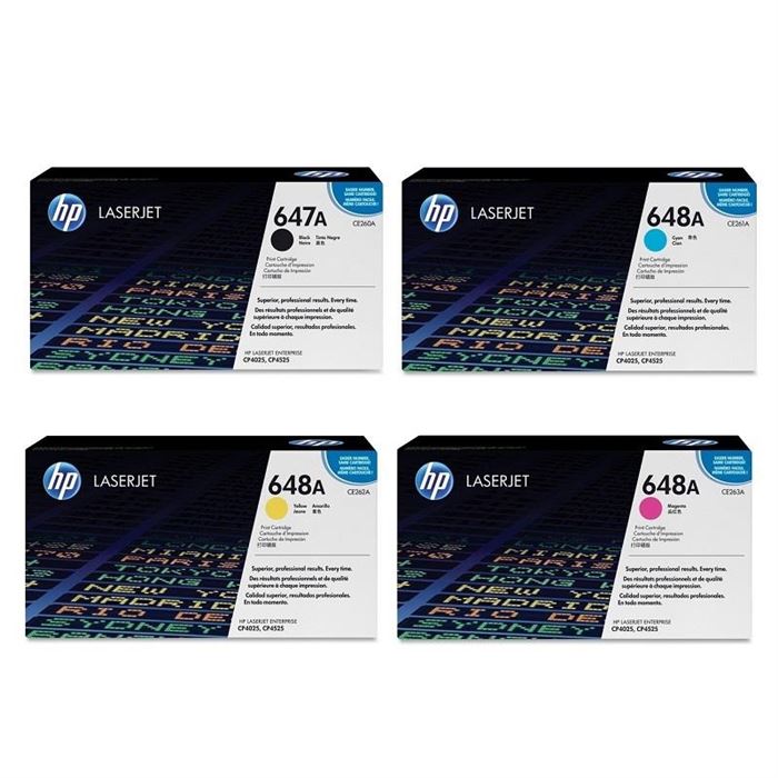 کارتریج ست چهار رنگ اچ پی مدل ۶۴۷A-۶۴۸A CMYK
