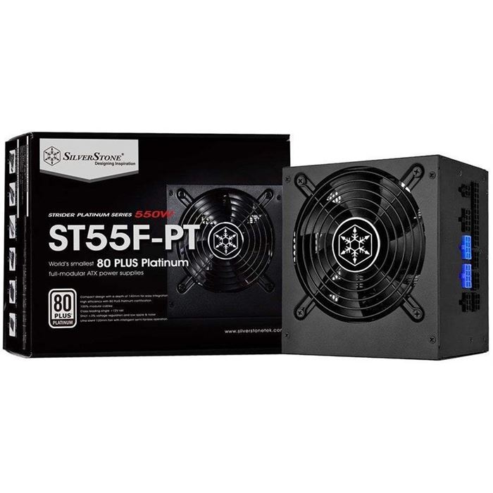 منبع تغذیه کامپیوتر سیلوراستون مدل Strider Platinum SST-ST۵۵F-PT