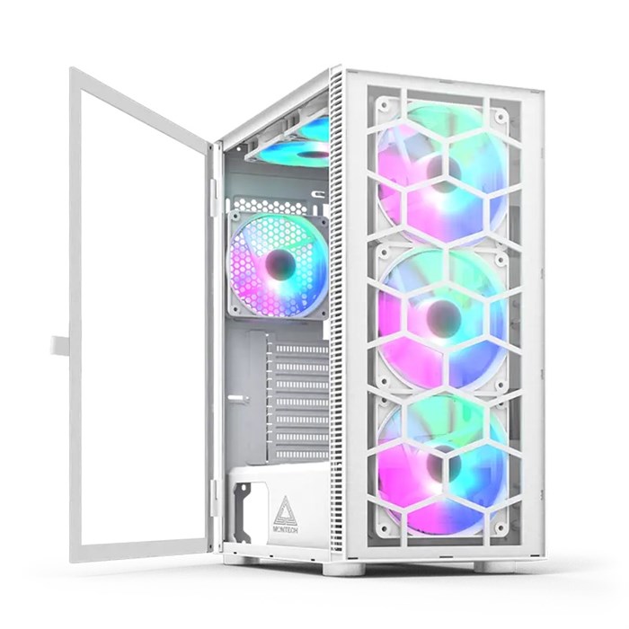 کیس کامپیوتر مونتک مدل  X3 GLASS White - 2
