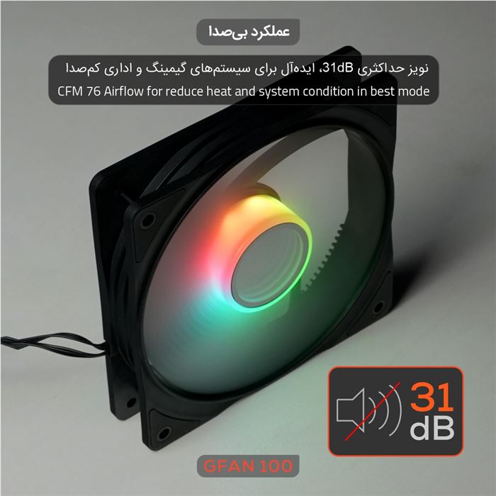 فن کیس تسکو مدل GFAN 100 Skadi Storm - 8