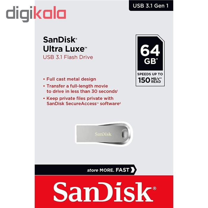 فلش مموری سن دیسک Sandisk Ultra Luxe ظرفیت 64 گیگابایت - 3