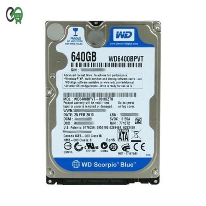 Western Digital Blue WD6400BPVT 640GB 5400 RPM 8MB Cache SATA 3.0Gb/s — 4