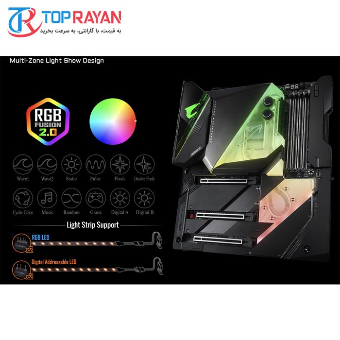 مادربورد گیگابایت مدل Z490 AORUS XTREME WATERFORCE سوکت 1200 - 8