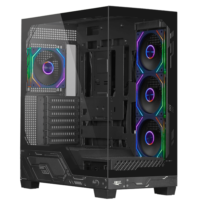 کیس گیمینگ مشکی اوست مدل AQ8-MB