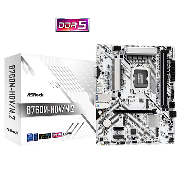 مادربرد ازراک مدل B760M-HDV/M.2 DDR5