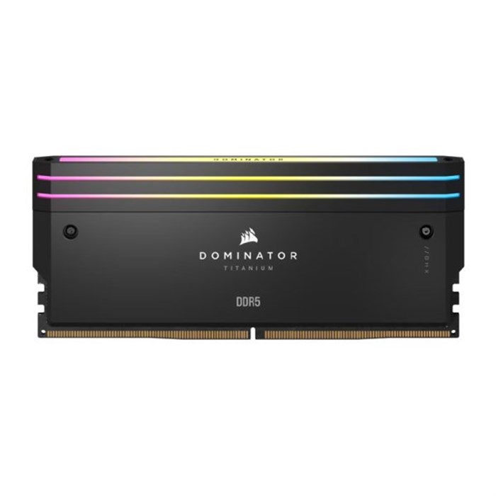 رم کامپیوتر DDR5 دو کاناله 6600 مگاهرتز CL32 کورسیر سفید مدل Dominator Titanium ظرفیت 96 گیگابایت