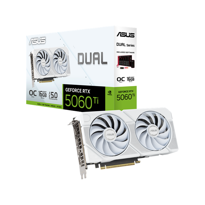 کارت گرافیک ایسوس مدل Dual GeForce RTX 5060 Ti WHITE 16GB GDDR7 