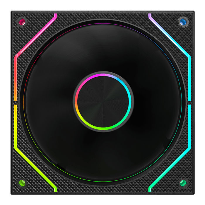 فن کیس گیمینگ مشکی اوست مدل AVI-1202R-ARGB