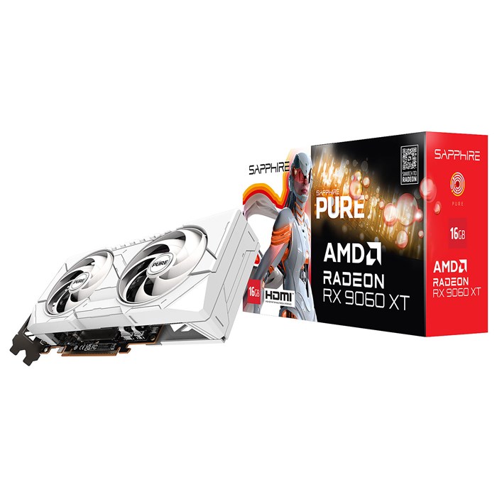 کارت گرافیک سافایر مدل   PURE AMD Radeon RX 9060 XT 16GB