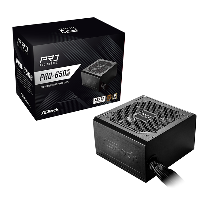 پاور کامپیوتر ازراک ASRock PRO-650B BRONZE توان 650 وات