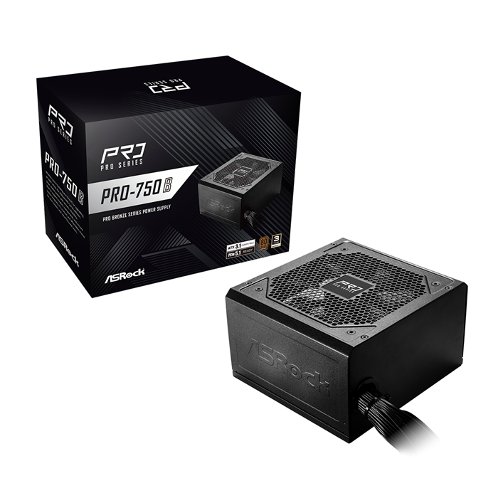 پاور کامپیوتر ازراک ASRock PRO-750B BRONZE توان 750 وات