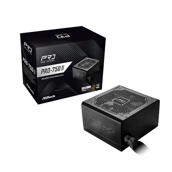 پاور کامپیوتر ازراک ASRock PRO-750B BRONZE توان 750 وات
