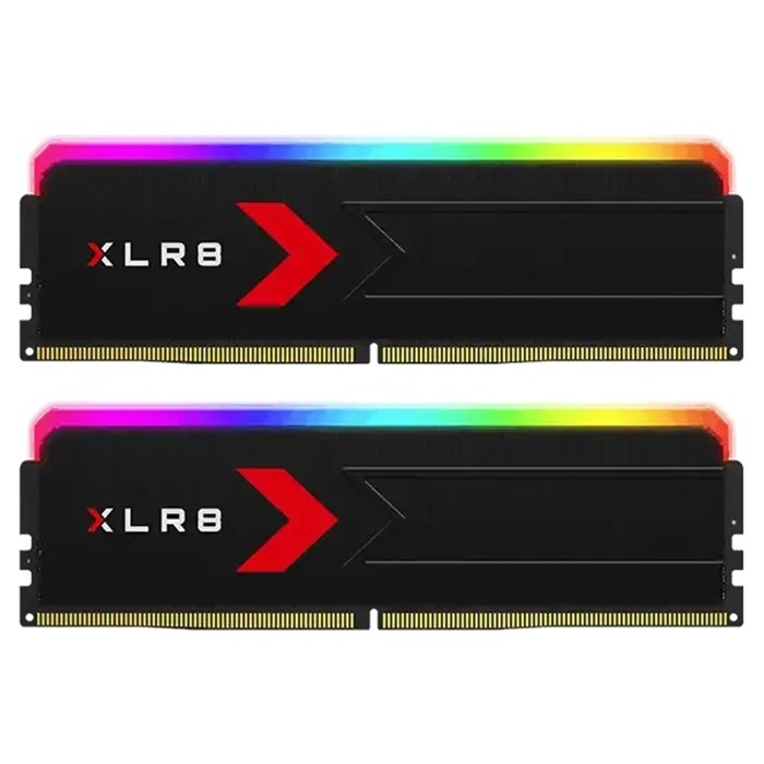 رم کامپیوتر DDR5 دو کاناله ظرفیت 64 گیگابایت 6000 مگاهرتز CL30 پی‌ ان‌ وای XLR8 Gaming RGB