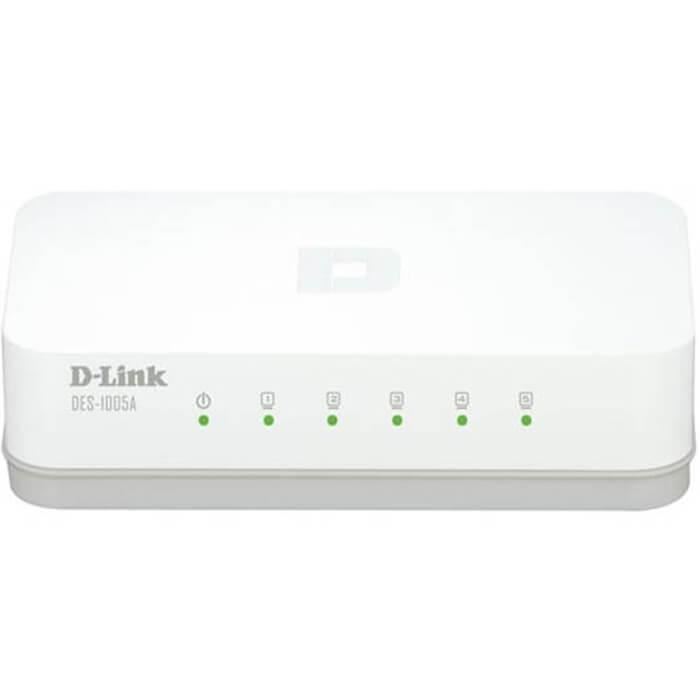 سوییچ دسکتاپ 5 پورت گیگابیتی دی-لینک مدل DES-1005A