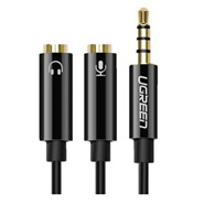 Ugreen AV141 3.5mm Male to Dual 3.5mm Female Headset Splitter 20CM Cable 