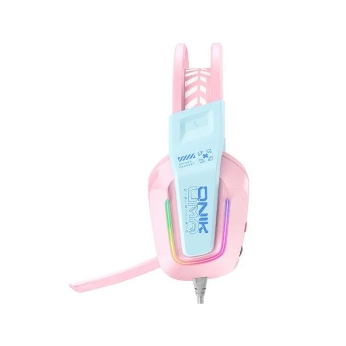 هدست گیمینگ باسیم اونیکوما مدل X13 Pink - 3