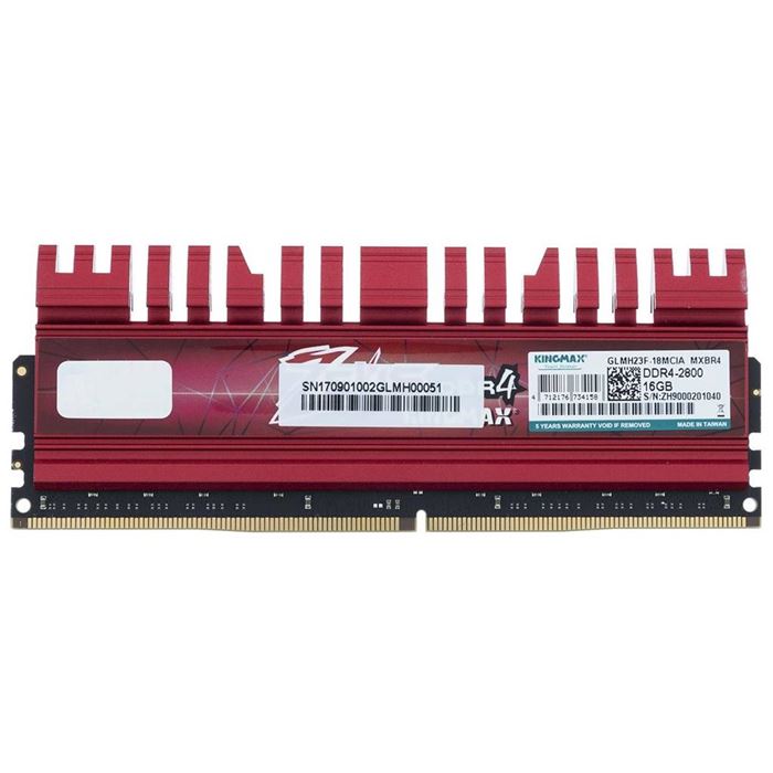رم دسکتاپ DDR4 تک کاناله 2800 مگاهرتز CL14 کینگ مکس مدل Zeus ظرفیت 16 گیگابایت - 7