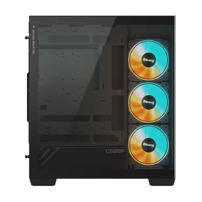 کیس گیمینگ گیگابایت مشکی C500 PANORAMIC STEALTH - 3