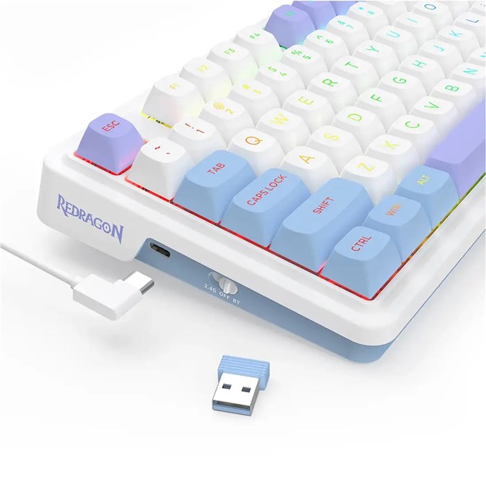 کیبورد مکانیکال گیمینگ ردراگون مدل UCAL MAX K673 WBP RGB - 3