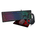 Redragon Essentials S107P-BA Headset/Keyboard/Mouse/Mouse Pad Gaming Bandle