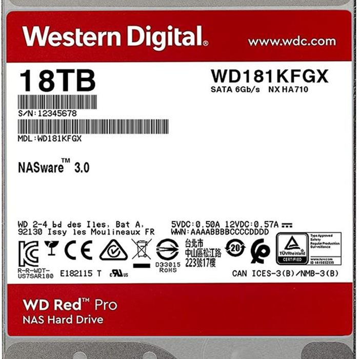 هارددیسک اینترنال وسترن دیجیتال مدل Red Pro با ظرفیت 18 ترابایت - 3