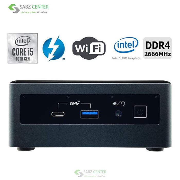مینی پی سی اینتل NUC10i5FNH Core i5 10210U 8GB-240GB - 3