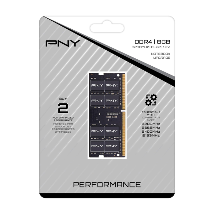 رم لپ تاپ DDR4 تک کاناله 3200 مگاهرتز CL22 پی ان وای Performance ظرفیت 8 گیگابایت - 2