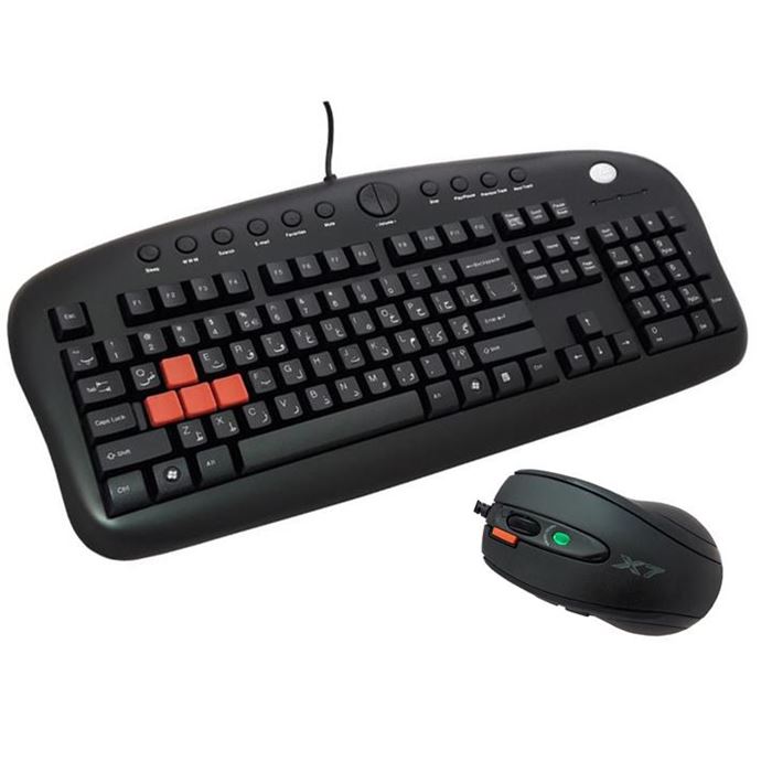 کیبورد و ماوس گیمینگ ای فورتک با سیم مدل KX-2810BK