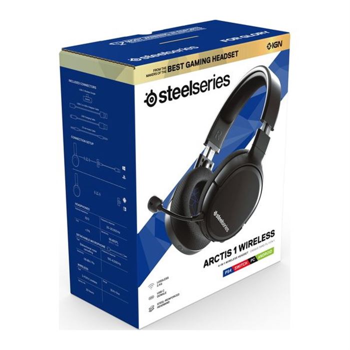 هدست مخصوص بازی استیل سریز مدل  SteelSeries  Arctis 1 Wireless (Playstation Edition) - 8