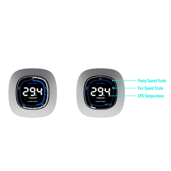 کولر پردازنده مایع گیم دیاس مدل AURA GL360 DIGITAL ARGB WHITE - 3