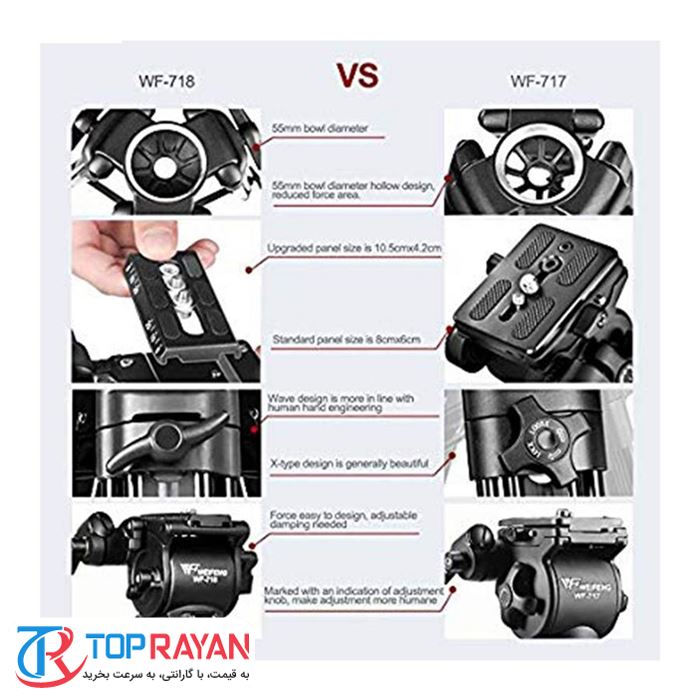 سه پایه دوربین ویفنگ مدل WF-۷۱۸B - 7