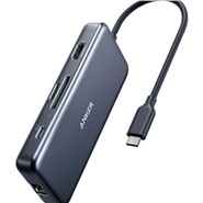 ANKER USB 3.0 Type C HUB, 2 Port With 1 HDMI Port + Gigabit LAN + Power Delivery / A-8352