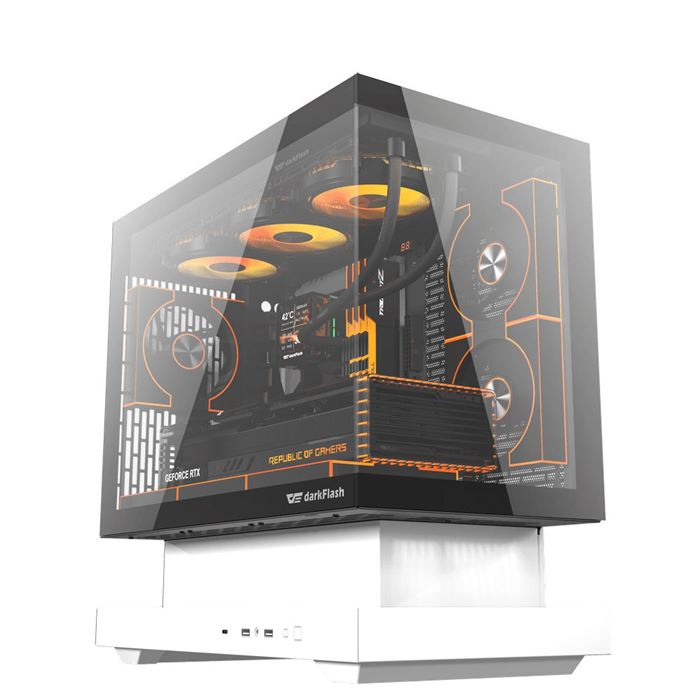 کیس کامپیوتر گیمینگ دارک فلش مدل FLOATRON F1 M-ATX B&W - 4