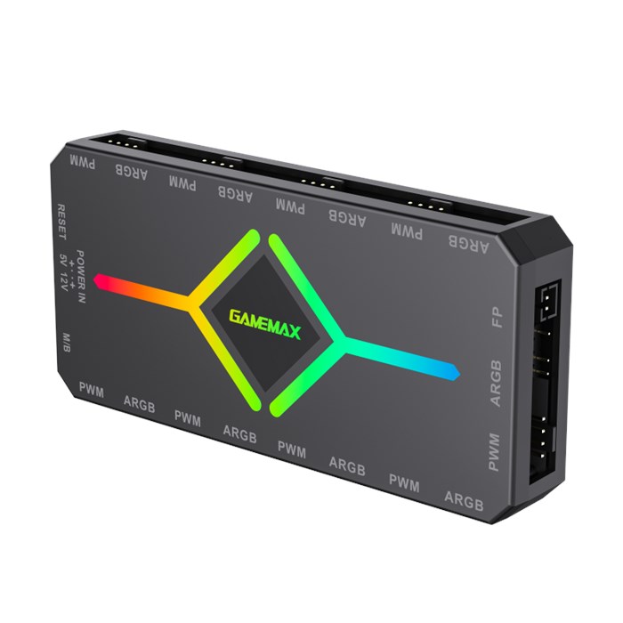 کنترل نورپردازی و سرعت فن گیم مکس V4.0 ARGB HUB PWM BK - 4