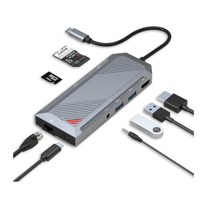 هاب 9 پورت USB ردراگون مدل UCA-9 - 2