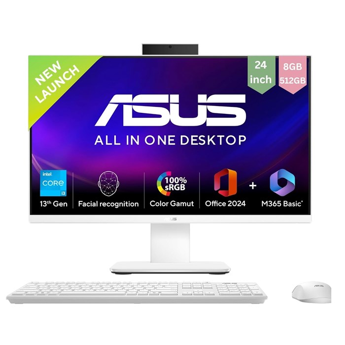 کامپیوتر آل این وان 23.8 اینچ ایسوس مدل AiO V440 پردازنده Core 3 100U رم 8GB حافظه 512GB SSD گرافیک Intel 