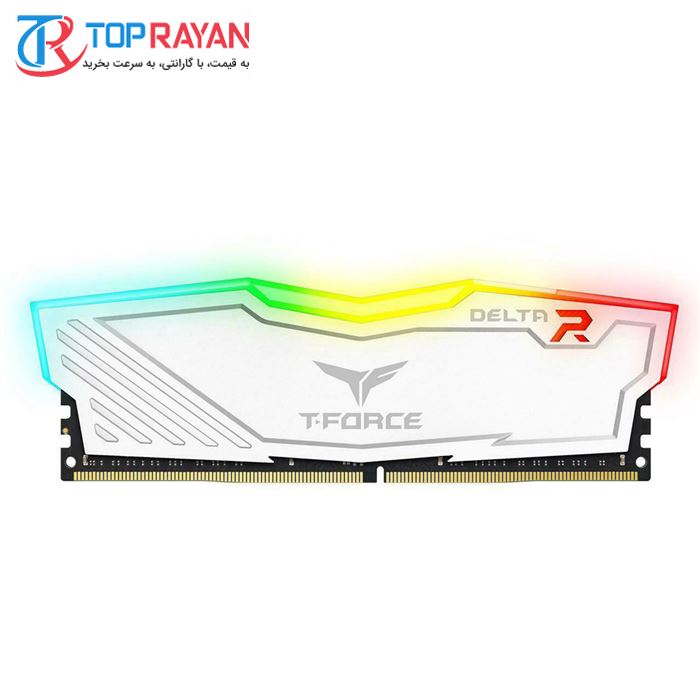 رم دسکتاپ DDR4 تک کاناله 3200 مگاهرتز CL16 تیم گروپ مدل T-Force Delta RGB ظرفیت 8 گیگابایت - 2