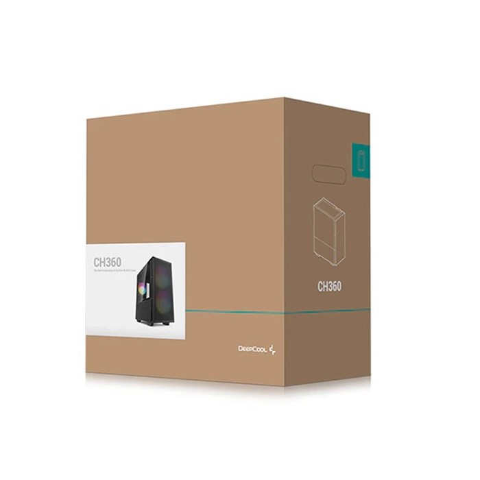 کیس دیپ کول مدل آر جی بی  مشکی CH360  - 5