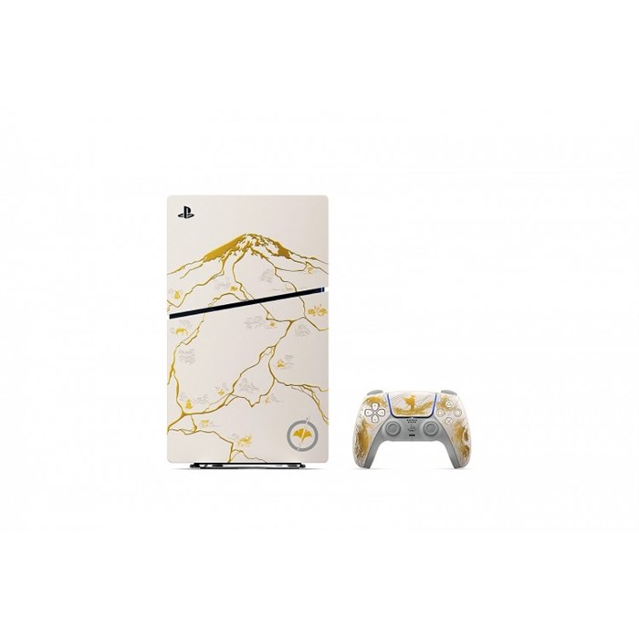 کنسول بازی سونی PlayStation 5 Slim دیسک خور ریجن همراه بازی Ghost of Yotei  - طلایی - 2
