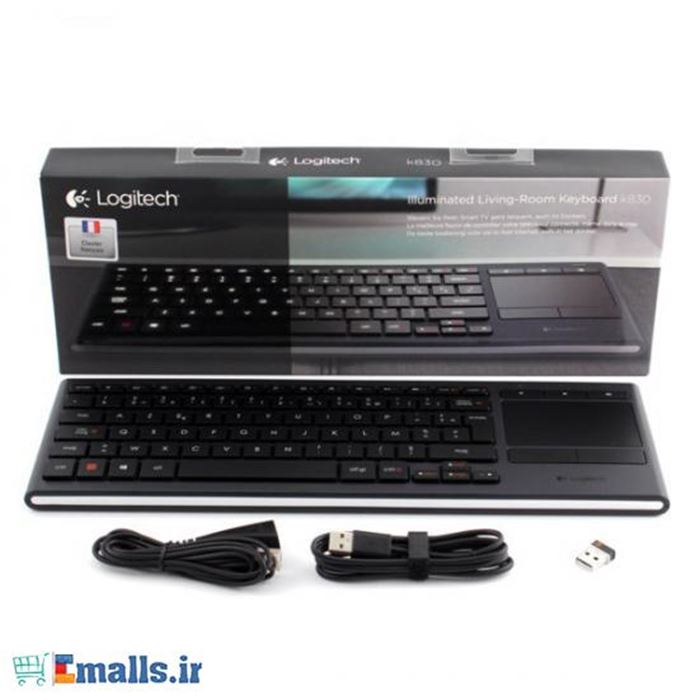 کیبورد بی‌سیم و مجهز به نور پس‌زمینه لاجیتک مدل کی 830 - 2